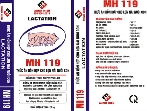 Thức ăn hỗn hợp cho lợn nái nuôi con - MH119
