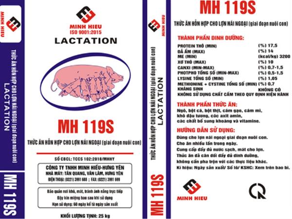 Thức ăn hỗn hợp cho lợn nái ngoại nuôi con - MH119S