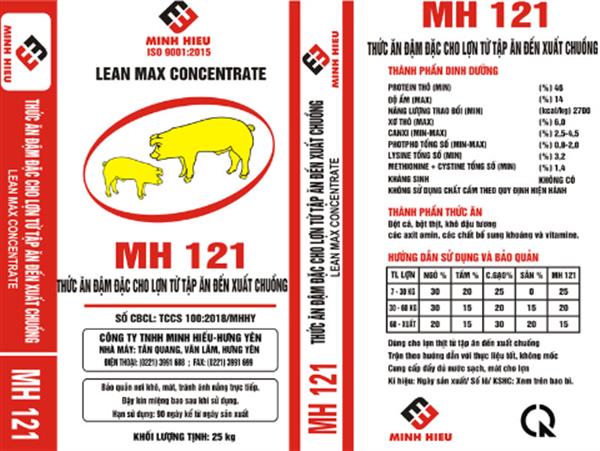 Thức ăn đậm đặc cho lợn từ tập ăn đến xuất chuồng - MH121