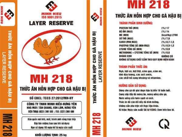 Thức ăn hỗn hợp cho gà hậu bị - MH218