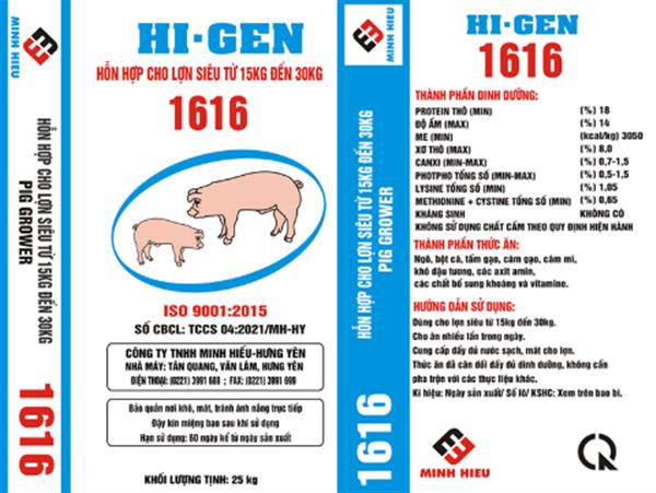 Hỗn hợp cho lợn siêu từ 15kg đến 30kg - 1616