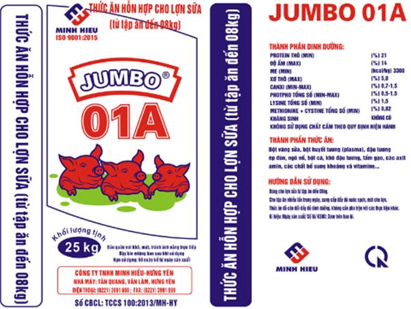 Thức ăn hỗn hợp cho lợn sữa từ tập ăn đến 08kg - JUMBO 01A